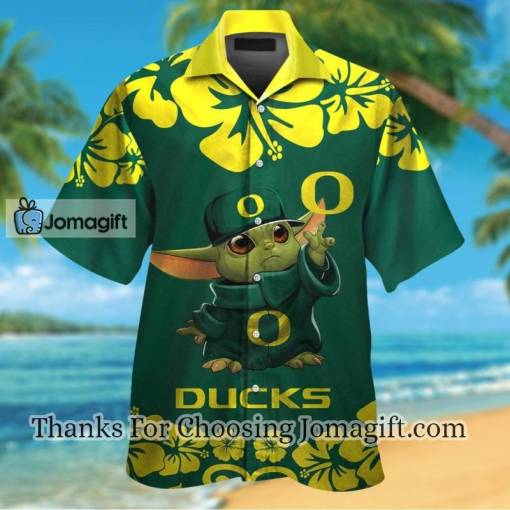 [Stylish] Oregon Ducks Baby Yoda Hawaiian Shirt Gift