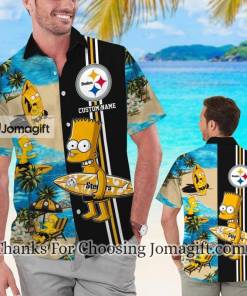 [Stylish] Pittsburgh Steelers Simpsons Personalized Hawaiian Shirt Gift