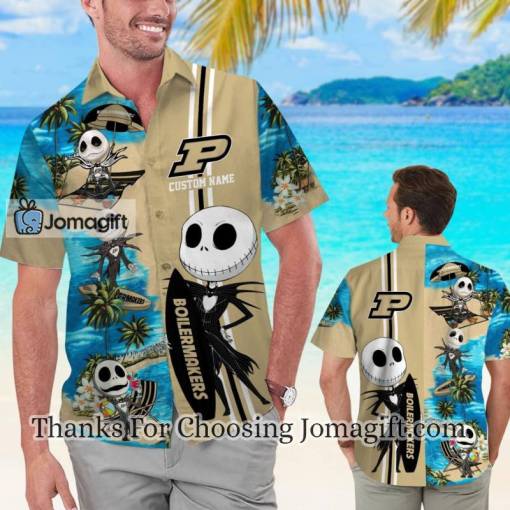 [Stylish] Purdue Boilermakers Jack Skellington Personalized Hawaiian Shirts Gift