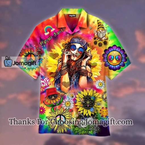 Sunflower Colorful Hippie Hawaiian Shirt
