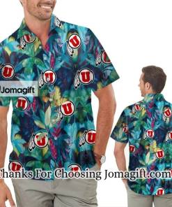 TRENDY Utah Utes Floral Hawaiian Shirt Gift