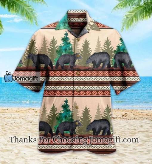 Timberline Bear Brown Hawaiian Shirt