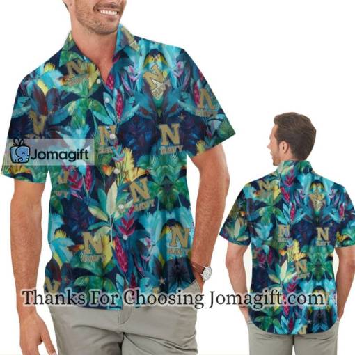 [Trending] Navy Midshipmen Floral Tropical Men Hawaiian Shirts Gift