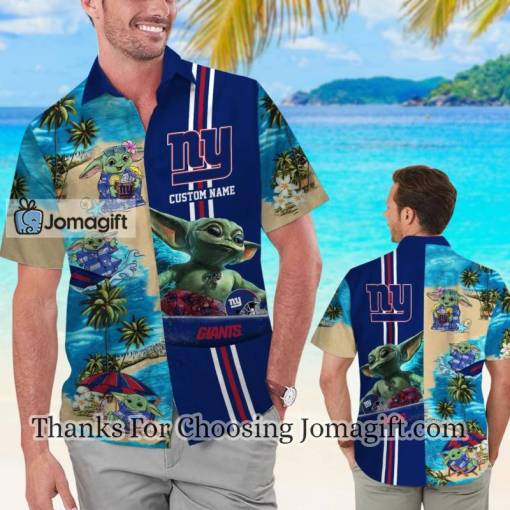 [Trending] New York Giants Baby Yoda Personalized Hawaiian Shirt Gift