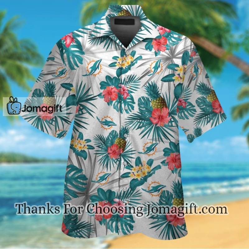 Trendy Miami Dolphins Tropical Aloha Hawaiian Shirt Gift