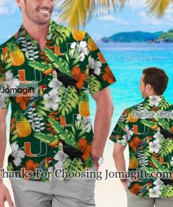 Trendy Miami Hurricanes Personalized Parrot Floral Hawaiian Shirt Gift