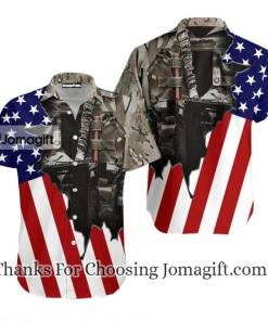 Us Army Uniform American Flag Patriotic Hawaiian Shirt 1