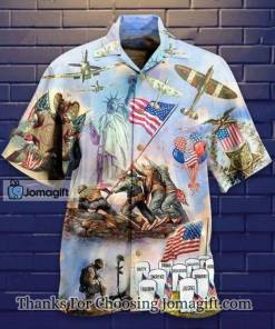 Veteran Hawaiian Shirt Happy Independence Day Unisex Full Size Adult 1