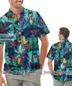 Virginia Tech Hokies Floral Tropical Hawaiian Shirt Gift