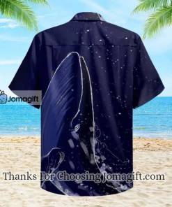 Whale Blue Black Hawaiian Shirt