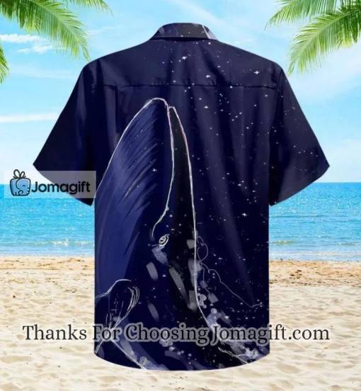 Whale Blue Black Hawaiian Shirt
