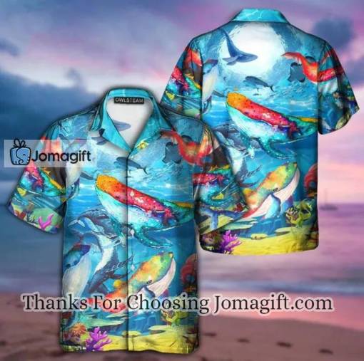 Whale Love Color Love Ocean Hawaiian Shirt