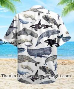 Whale Types Grey Hawaiian Shirt