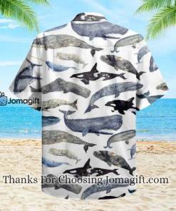 Whales White Graphic Hawaiian Shirt 2