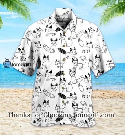 White Fox Hawaiian Shirt, Fox Lover Hawaiian Shirt