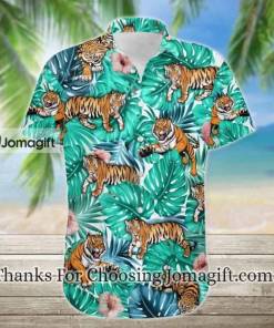 Wild Tiger Tropical Jungle Design Hawaiian Shirt