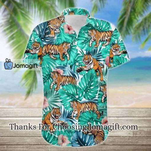 Wild Tiger Tropical Jungle Design Hawaiian Shirt