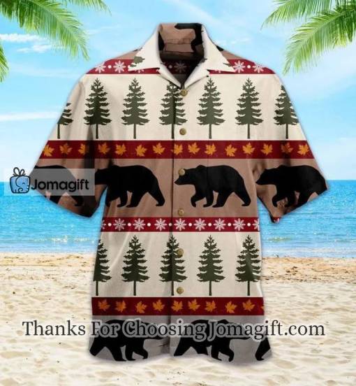 Woodland Trails Bear Brown Hawaiian Shirt