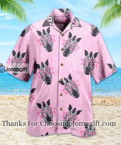Zebra Pink Hawaiian Shirt 1