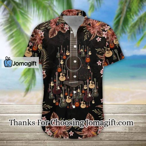 [Trending] 3D Acoustic Guitar Hawaii ShirtCasual Short Sleeve Guitar Shirt Men Gift