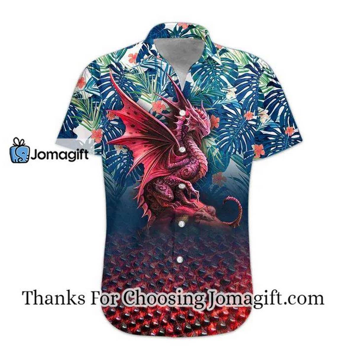 3D Dragon Hawaiian Shirt Casual Button Down Shirts Short Sleeve Hawaiian shirt for men women 1