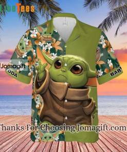 [Amazing] Baby Yoda Floral Pattern Star Wars Hawaiian Shirt