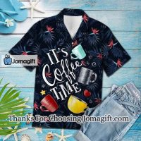 Amazing Its Coffee Time Gift For Coffeeholic Pattern Hawaiian Shirt 1