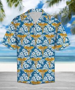 Amazing Nurse Hawaiian Shirt Nurse Caduceus Tropical Nurse Hawiai Shirt 1 1