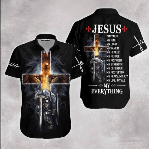 [Amazing] Premium Christian Jesus Is My Everything Lion Hawaiian Shirt