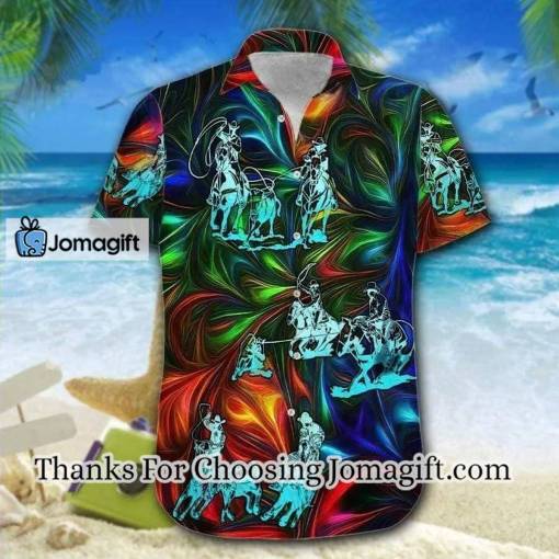 [New] [Amazing] Team Roping Neon Hawaiian Shirt Gift