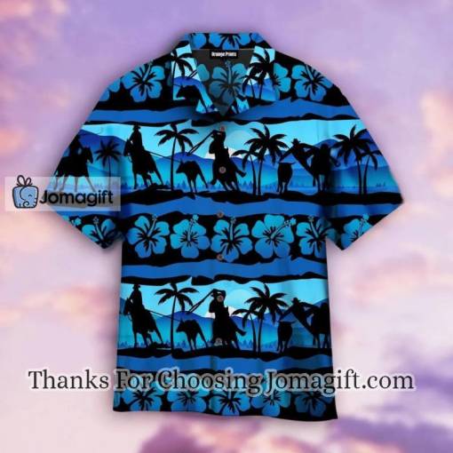 [Amazing] Team Roping Palm Floral Hawaiian Shirt