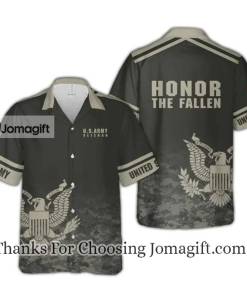 Amazing U.S Army Veteran Fallen Eagle Hawaiian Shirt 1 1