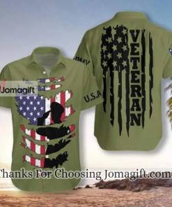 Amazing Veteran American Flag Camo Hawaiian Shirt 1 1