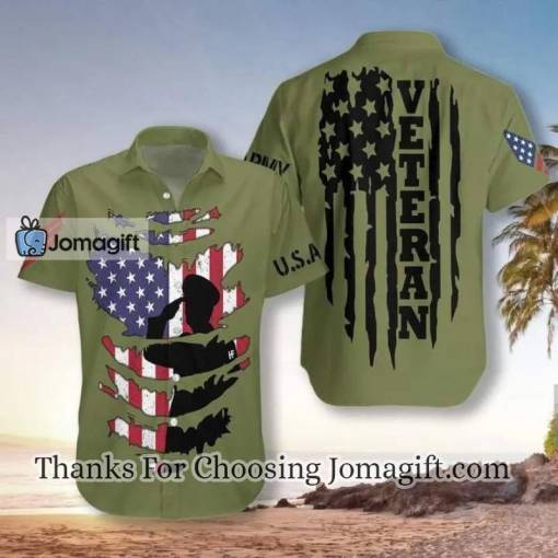 [Amazing] Veteran American Flag Camo Hawaiian Shirt