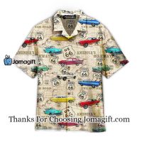Amazing Vintage Muscle Car On Route 66 Hawaiian Shirt Aloha Shirt AH2031 1