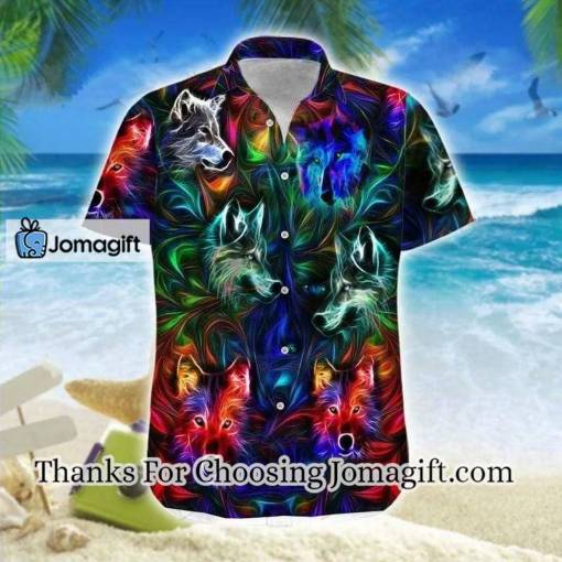 [New] [Amazing] Wolf Neon Hawaiian Shirt Gift