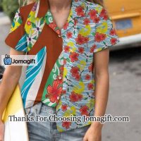 [Trendy] Appealing Surfboard Art With Colorful Flower Pattern Hawaiian Shirt Gift