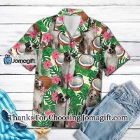 [Trendy] Awesome Australian Shepherd Tropical Coconut Pattern Hawaiian Shirt Gift