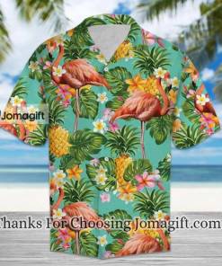 [Awesome] Flamingo Hawaii Shirt Orange Flamingo Tropical Pinapple