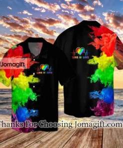 Awesome Lgbt Hawaiian Shirt Love Is Love Heartbeat Rainbow Smoke 1 1