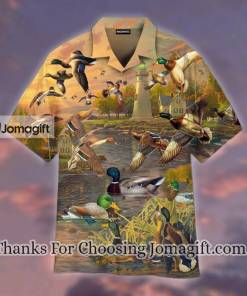 Awesome Mallard Duck Lake Sunset Hawaiian Shirt 1 1