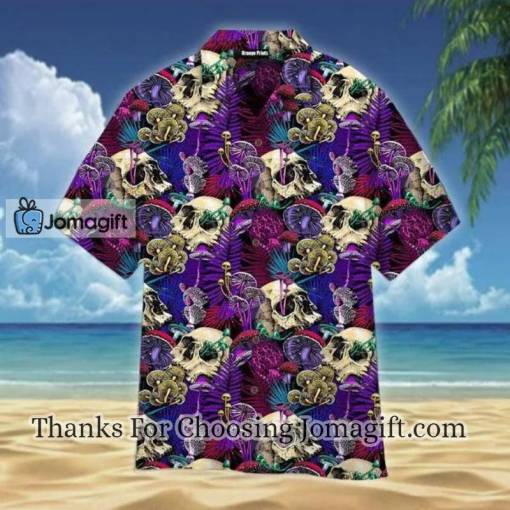 [Awesome] Mushroom Skull Hippie Hawaiian Shirt