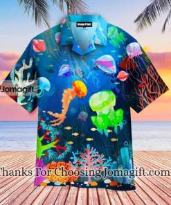 Awesome Neon Jellyfish Under The Sea Hawaiian Shirt 1 1
