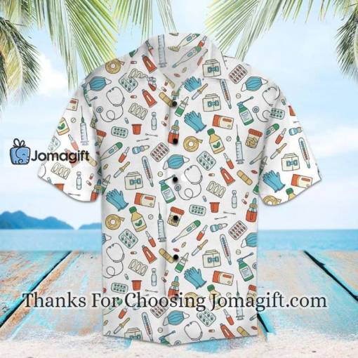 [Awesome] Nurse Hawaiian Shirt White Pattern Nurse Hawiai Shirt