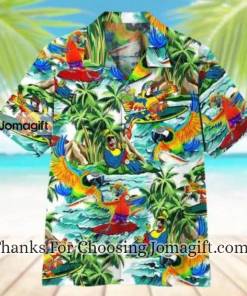 Awesome Parrot Surfing Hawaiian Shirt 1 1