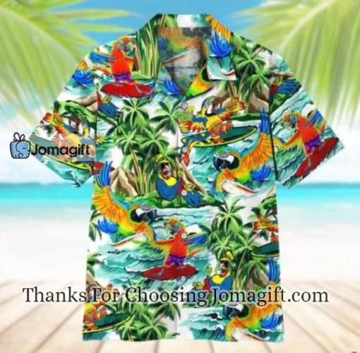 [Awesome] Parrot Surfing Hawaiian Shirt