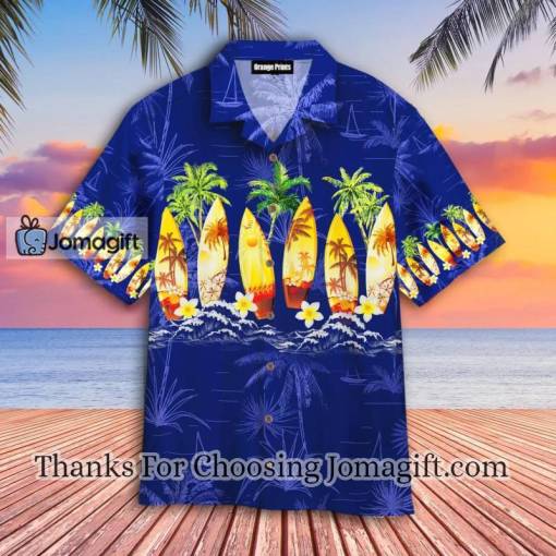 [Awesome] Surfboard Blue Hawaiian Shirt