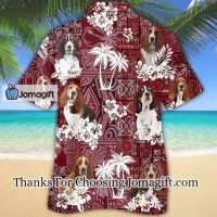 [Trendy] Basset Hound Red Hawaiian Shirt, For Summer Gift
