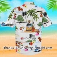 [Trendy] Beach And Dachshunds Cute Beach Cartoon Hawaiian Shirt Gift