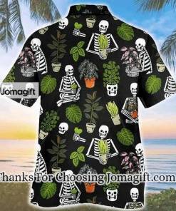 [Fashionable] Beautiful Plant Potted Gardener Skull Pattern Hawaiian Shirt Gift